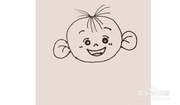 大耳朵图图简笔画怎么画