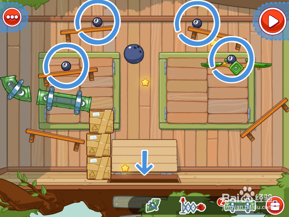 神奇的阿力攻略第四关12-22(最少道具三星过关)