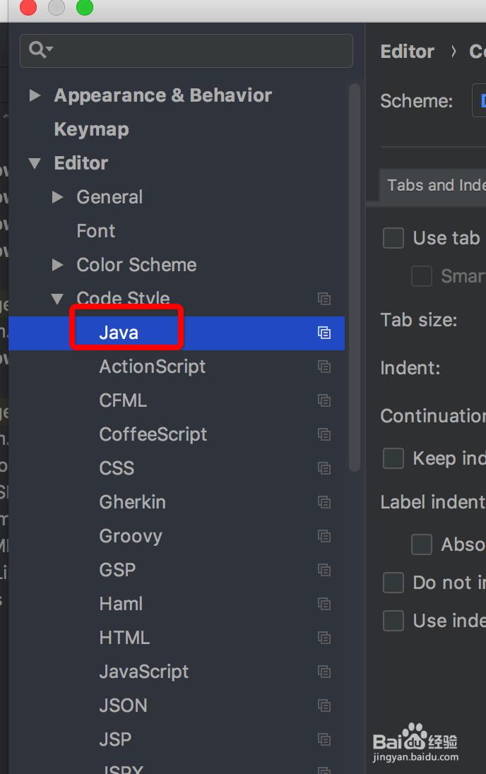 intellij idea如何配置java代码tab和缩进格式
