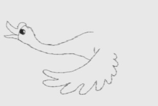 一字大雁怎么画