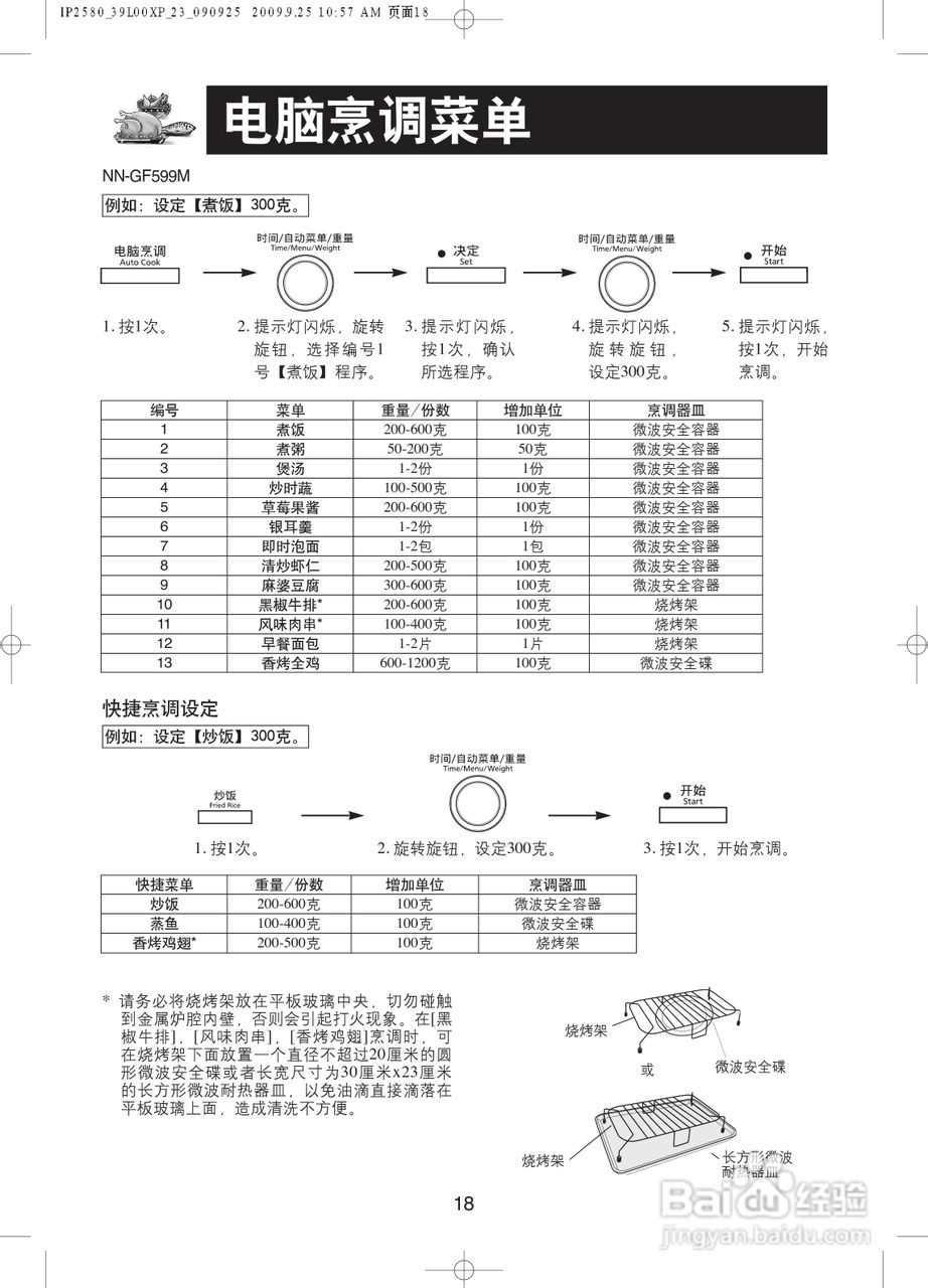 松下NN-GF579J微波炉使用说明书:[2]