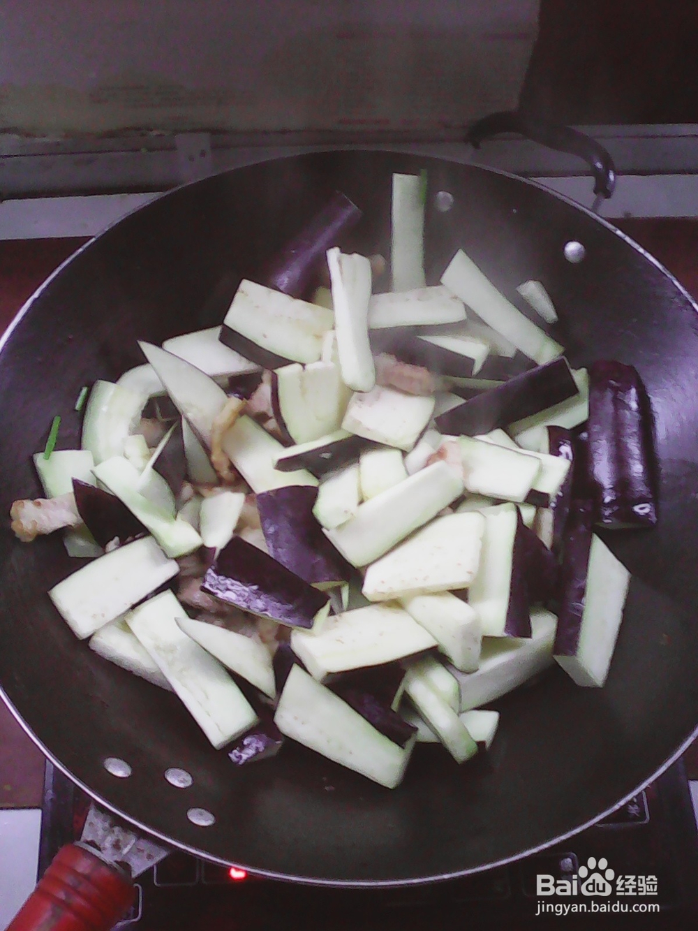 家常菜-五花肉炒茄子