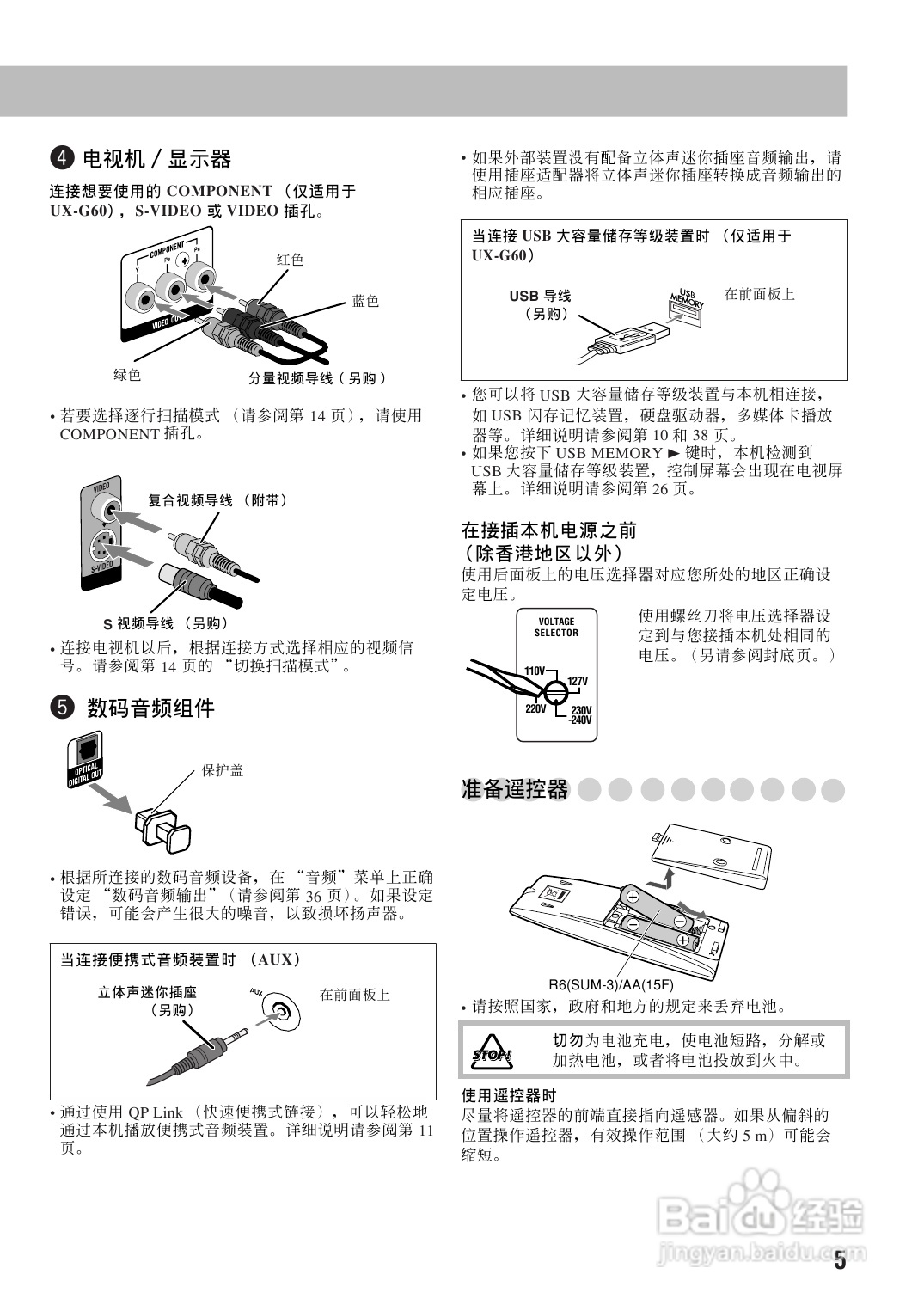 胜利者迷你音响UX-G60-55型使用说明书:[1]