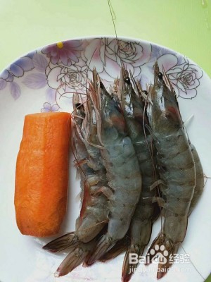 保健养生宝宝辅食——胡萝卜鲜虾肠