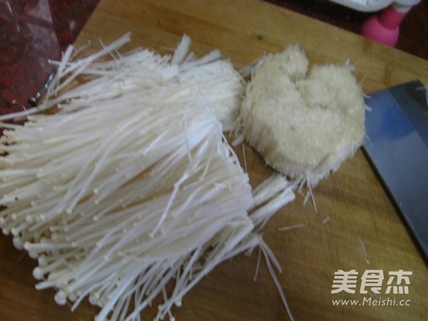 香菜拌金针菇