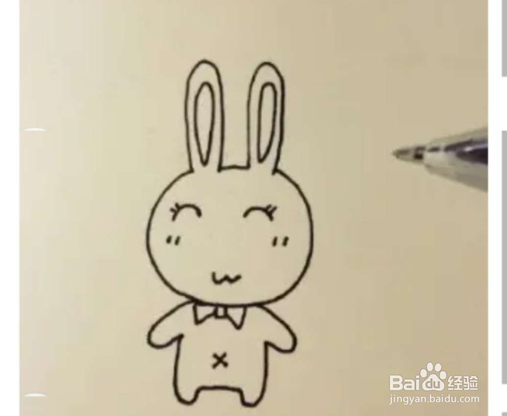 如何画出可爱的小兔子