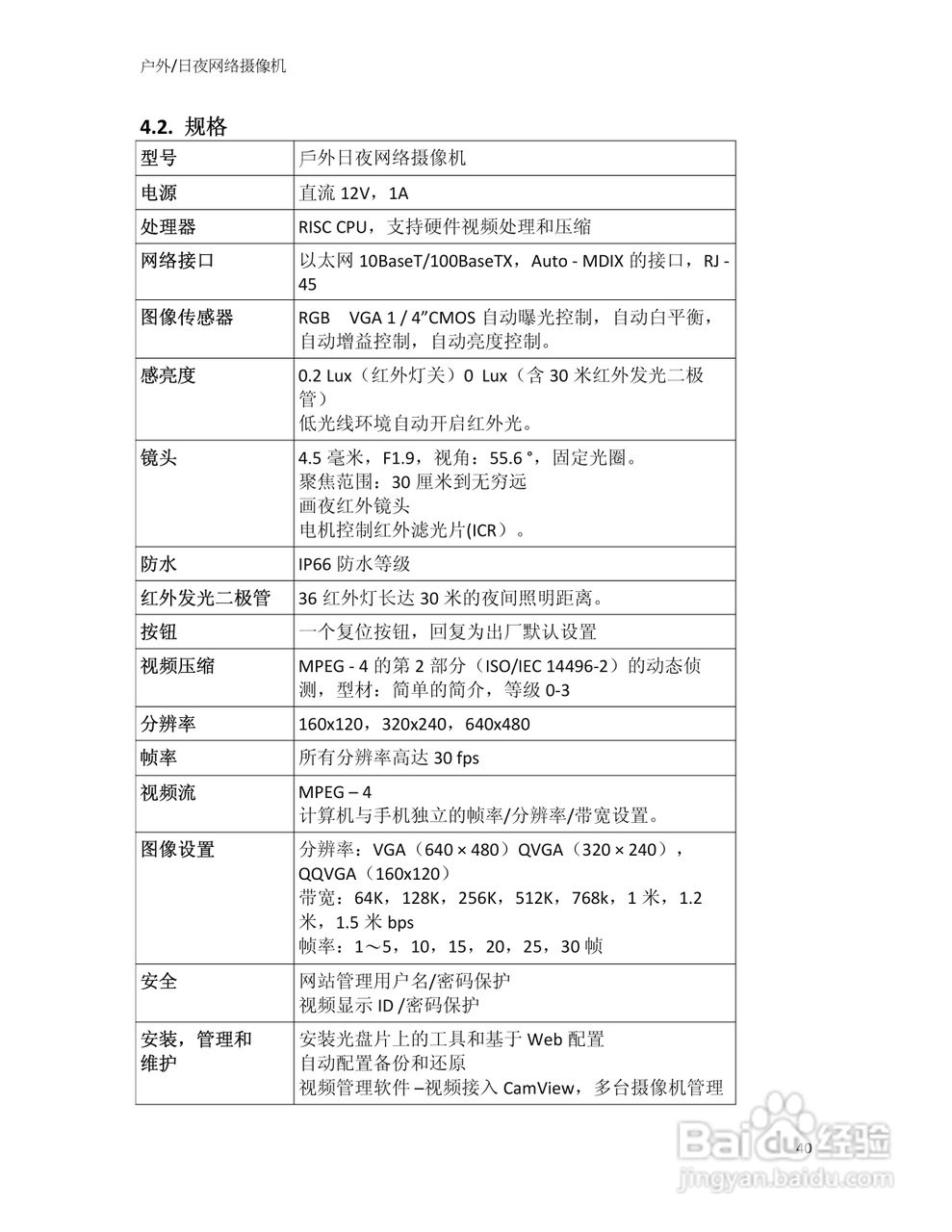 户外/日夜网络摄像机IC602用户手册:[4]