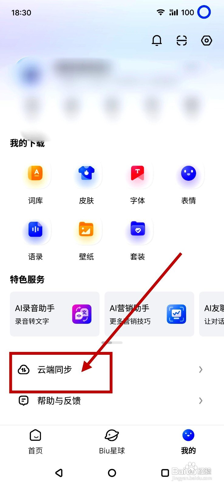 讯飞app云端同步输入法设置如何操作