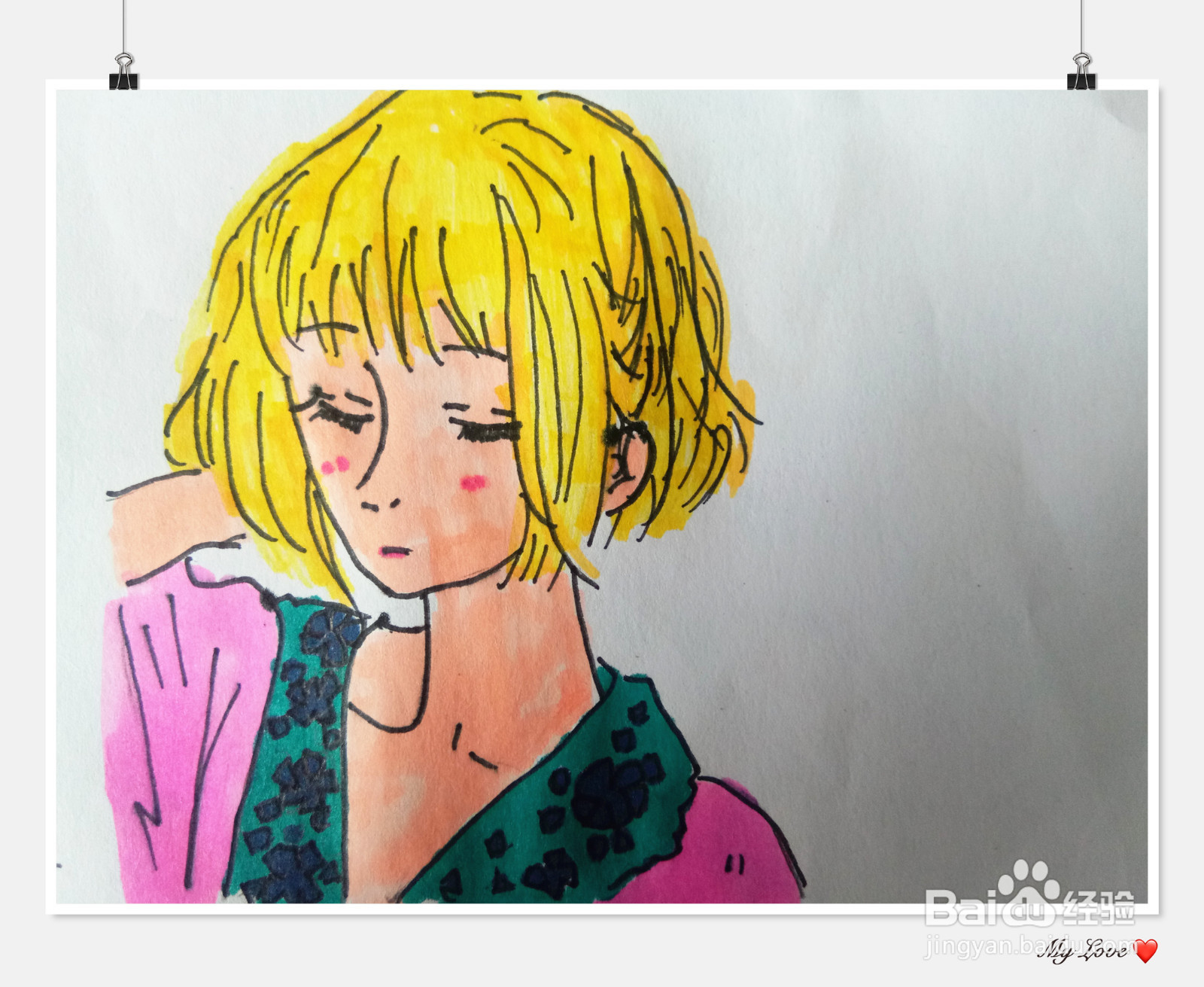 小清新复古文艺简笔画