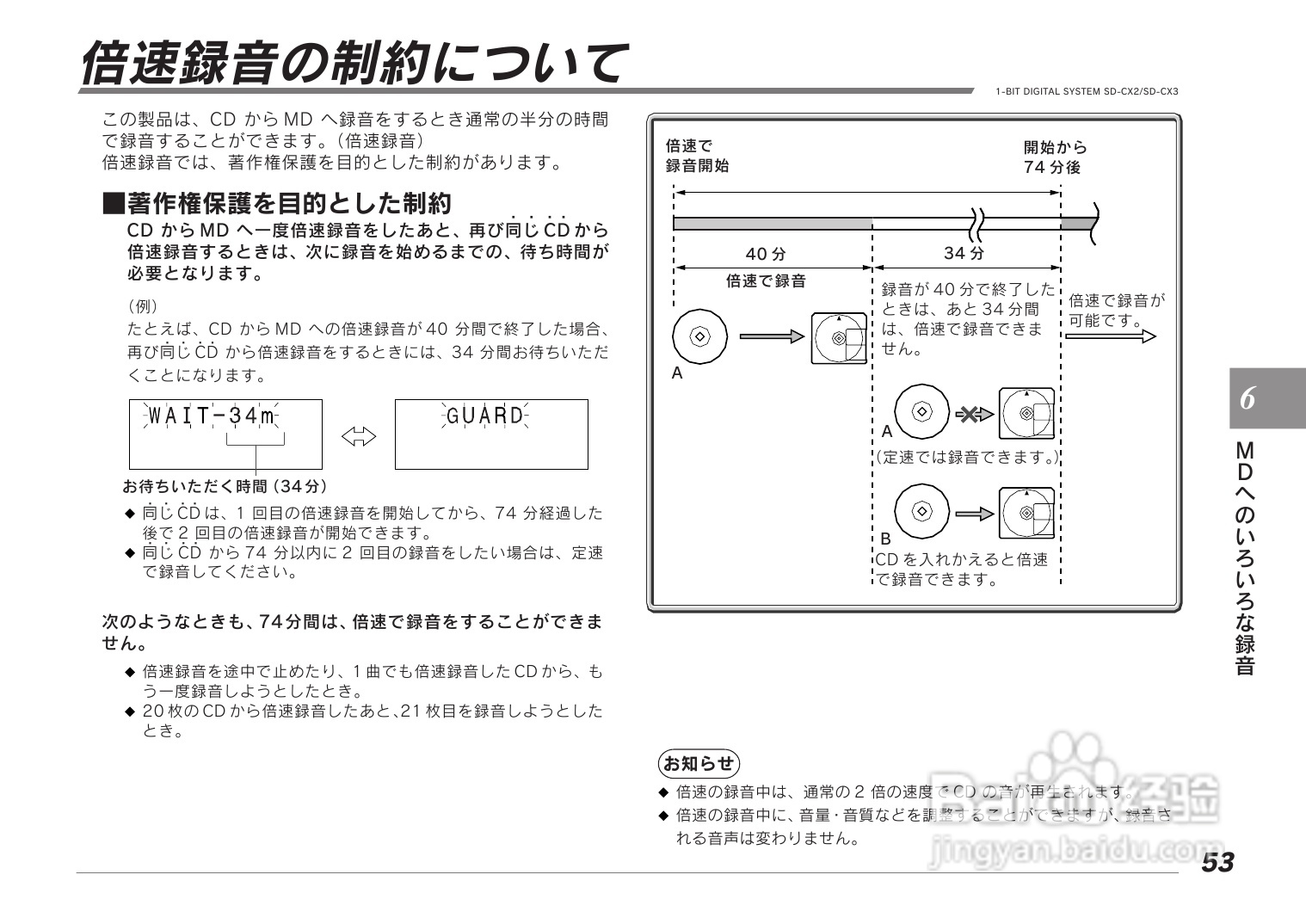 SHARP SD-CX2/CX3音响使用说明书:[3]