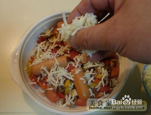 奶香肉肠烤米饭