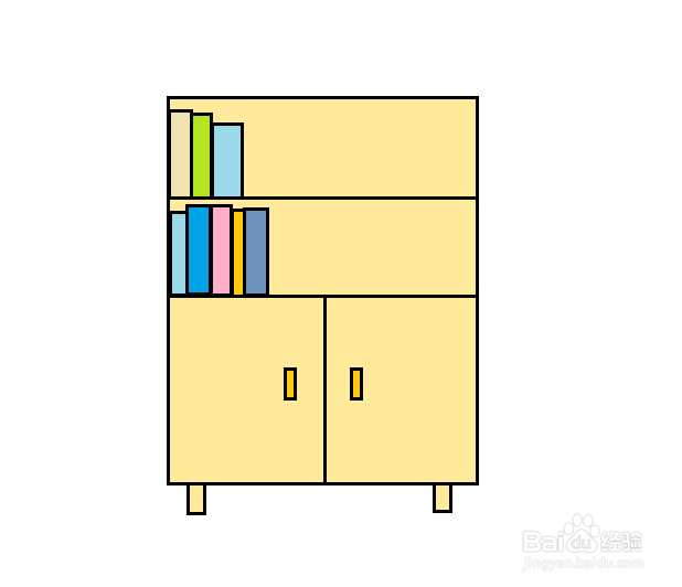 儿童画书柜怎么画
