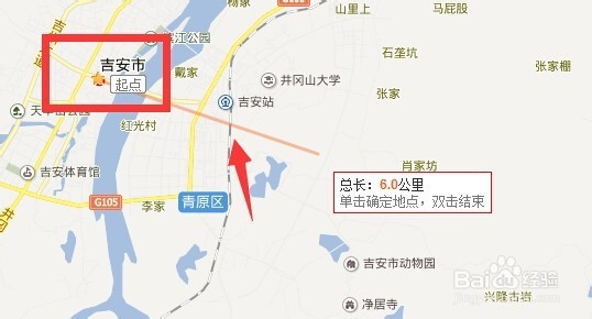 如何通过百度地图测距
