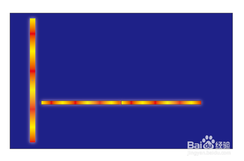 在AI如何制作红黄渐变数码管效果