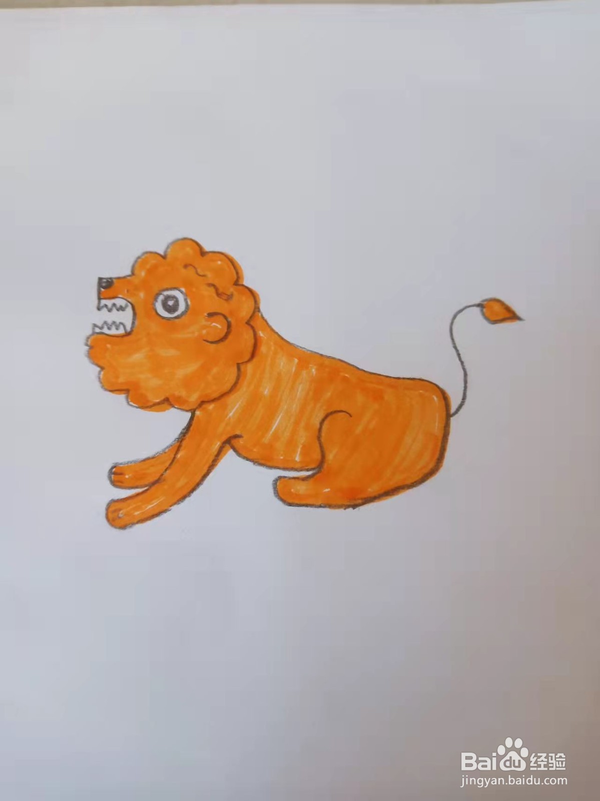 用数字5画狮子