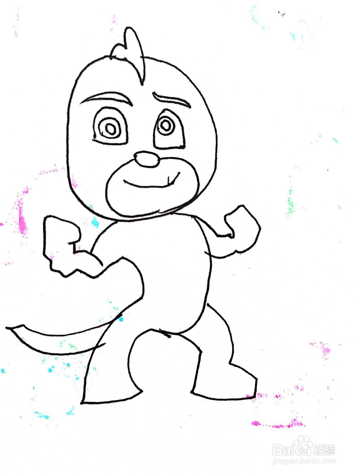 小怪兽线描画怎么画