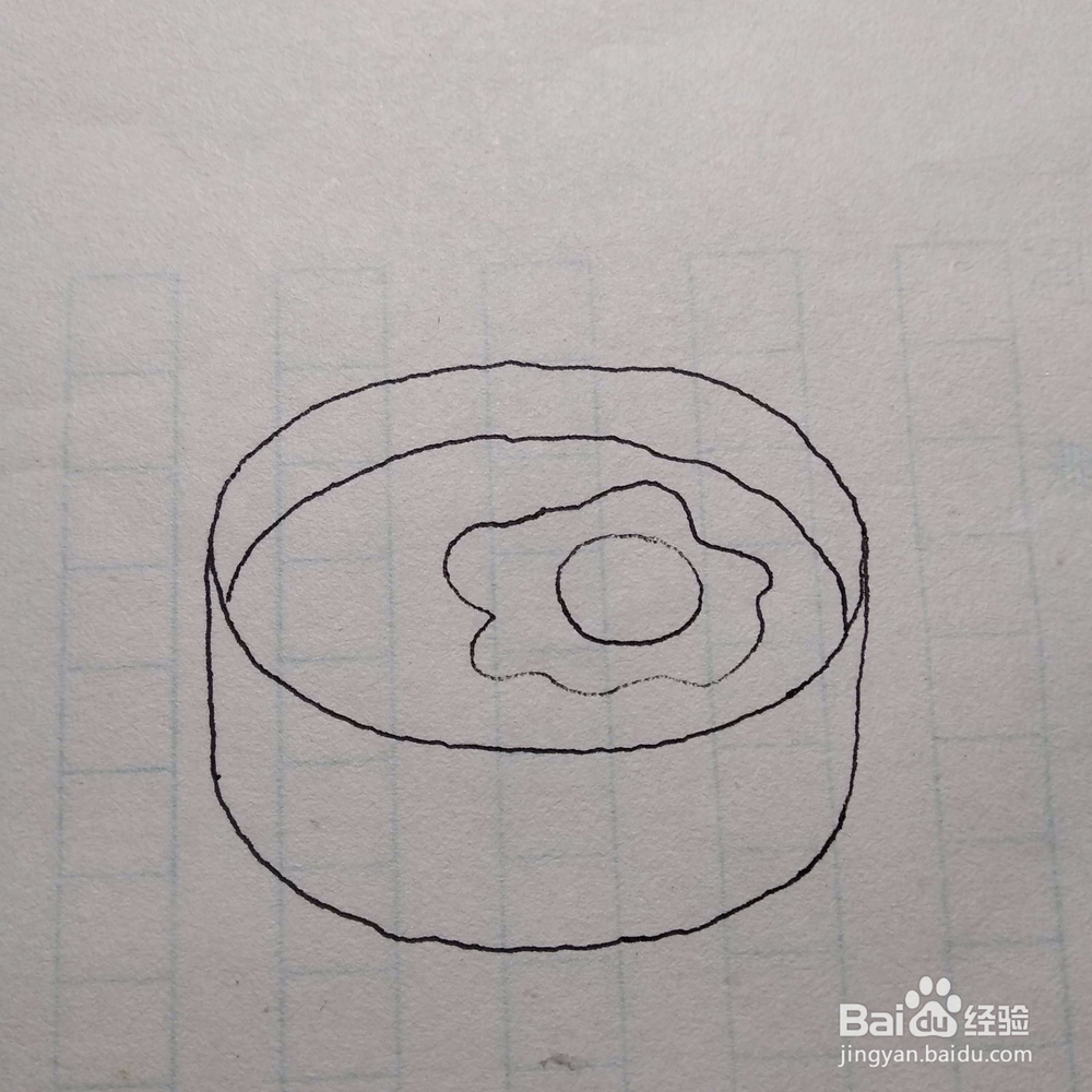 怎么画一碗热乎乎的鸡蛋煮泡面卡通儿童简笔画？