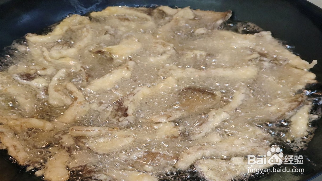 如何制作炸平菇?