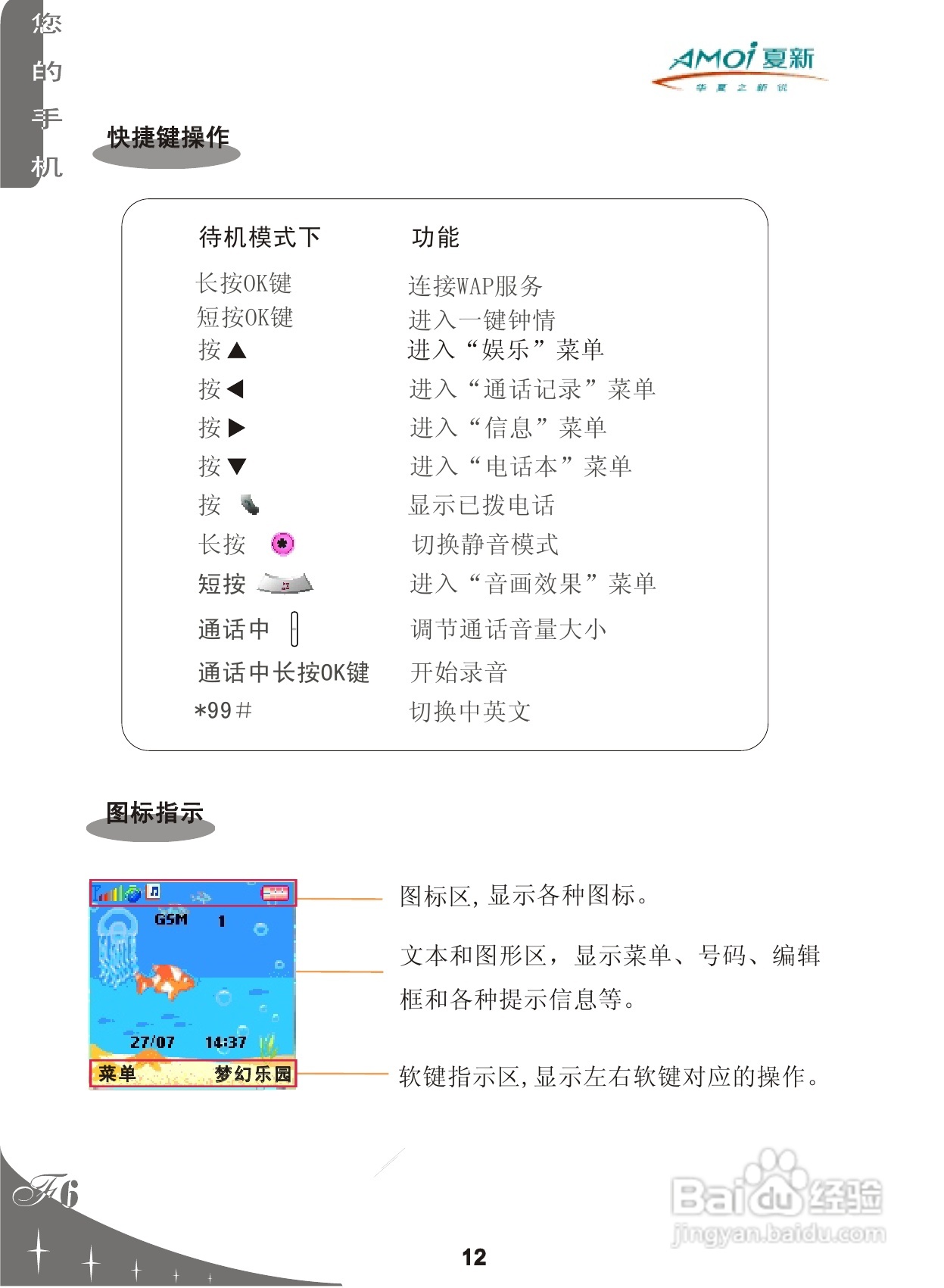 夏新F6手机使用说明书:[2]