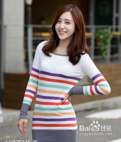 胖胖女如何挑选春季针织衫