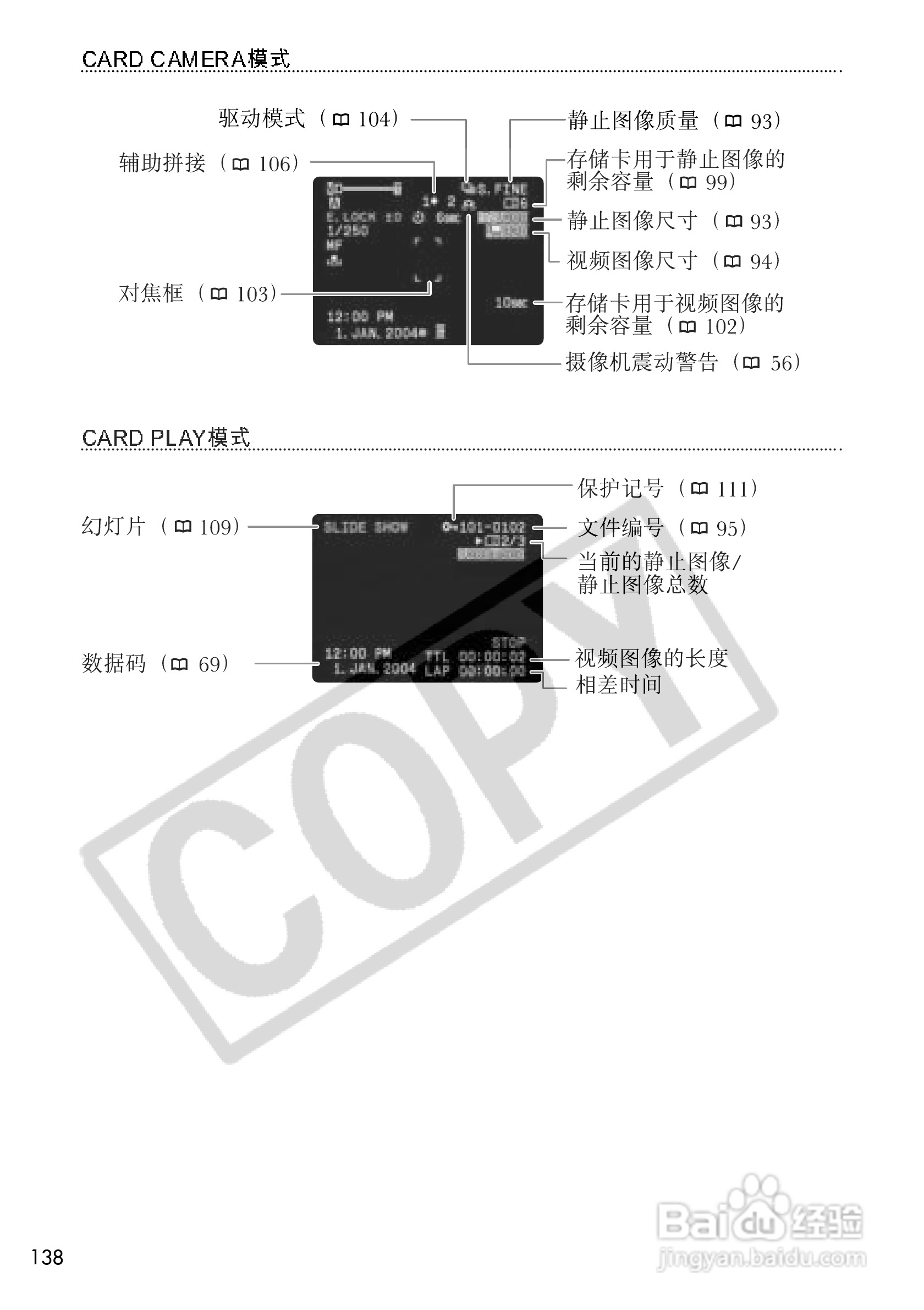 佳能MVX250i数码摄像机使用说明书:[14]