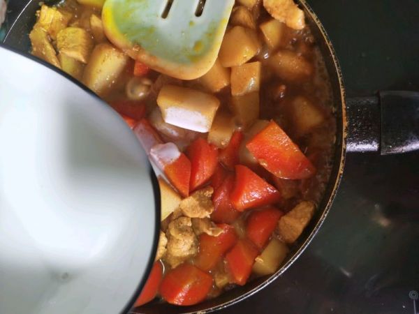 土豆咖喱鸡胸粒
