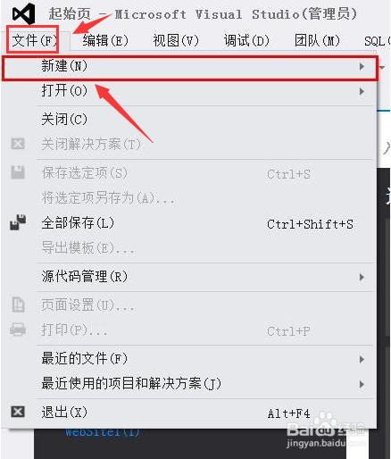 Visual Studio添加空网站步骤介绍