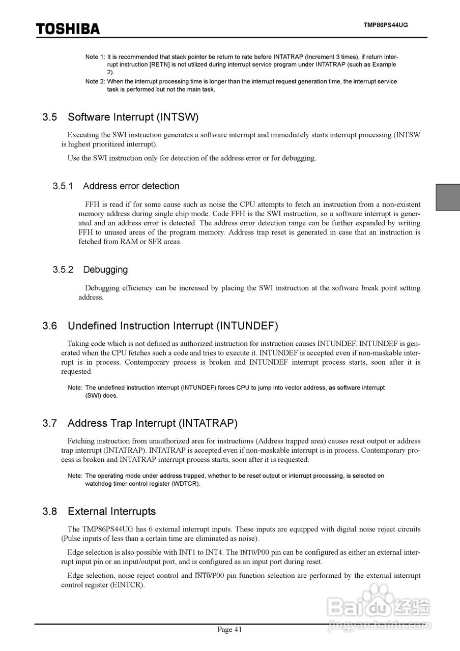 TOSHIBA TMP86PS44UG微处理器说明书:[6]
