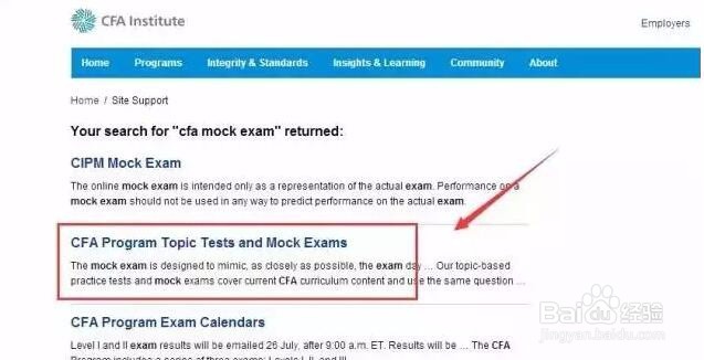 在CFAinstitute官网如何下载mock？
