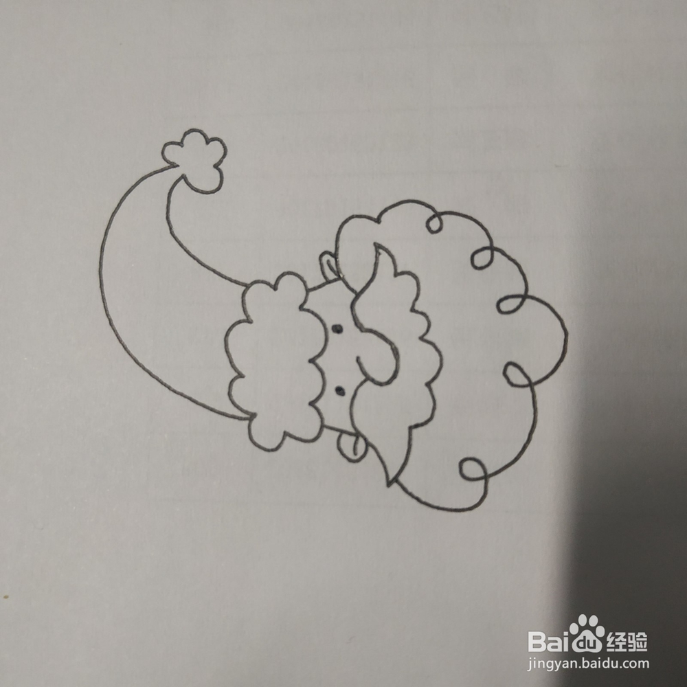 圣诞老人的简笔画要怎么画