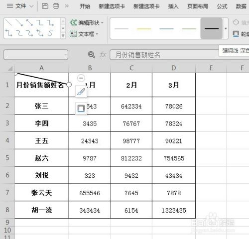 Excel表格如何制作多斜线表头