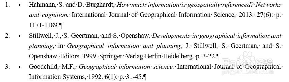Endnote 参考文献：自动地悬挂缩进
