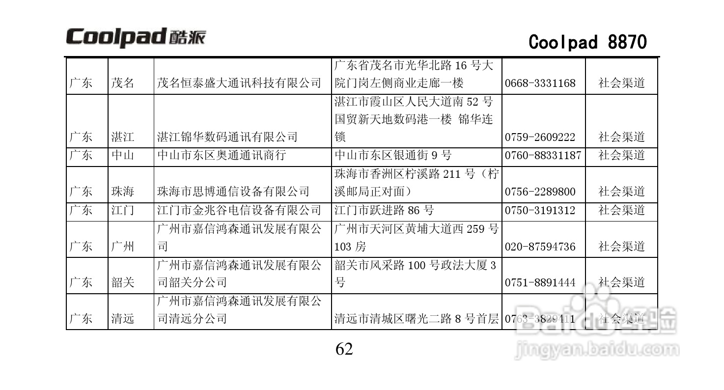 酷派Coolpad 8870手机说明书:[8]
