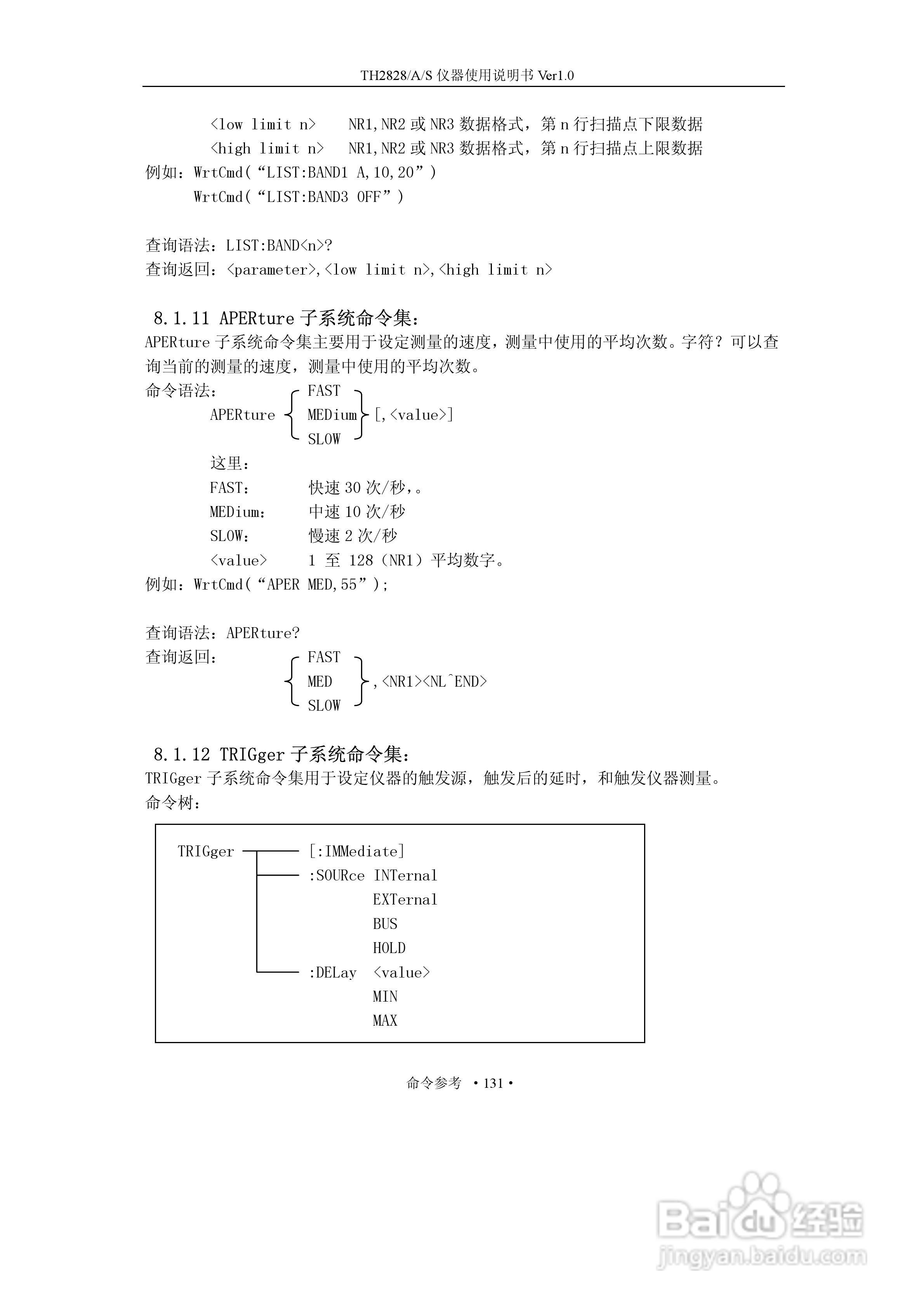 锦流源电子TH2828/TH2828A/TH2828S元件参数分析仪说明:[15]