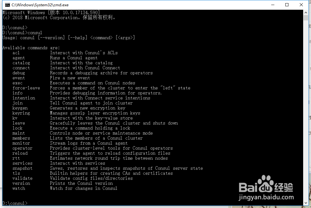 Windows下安装consul