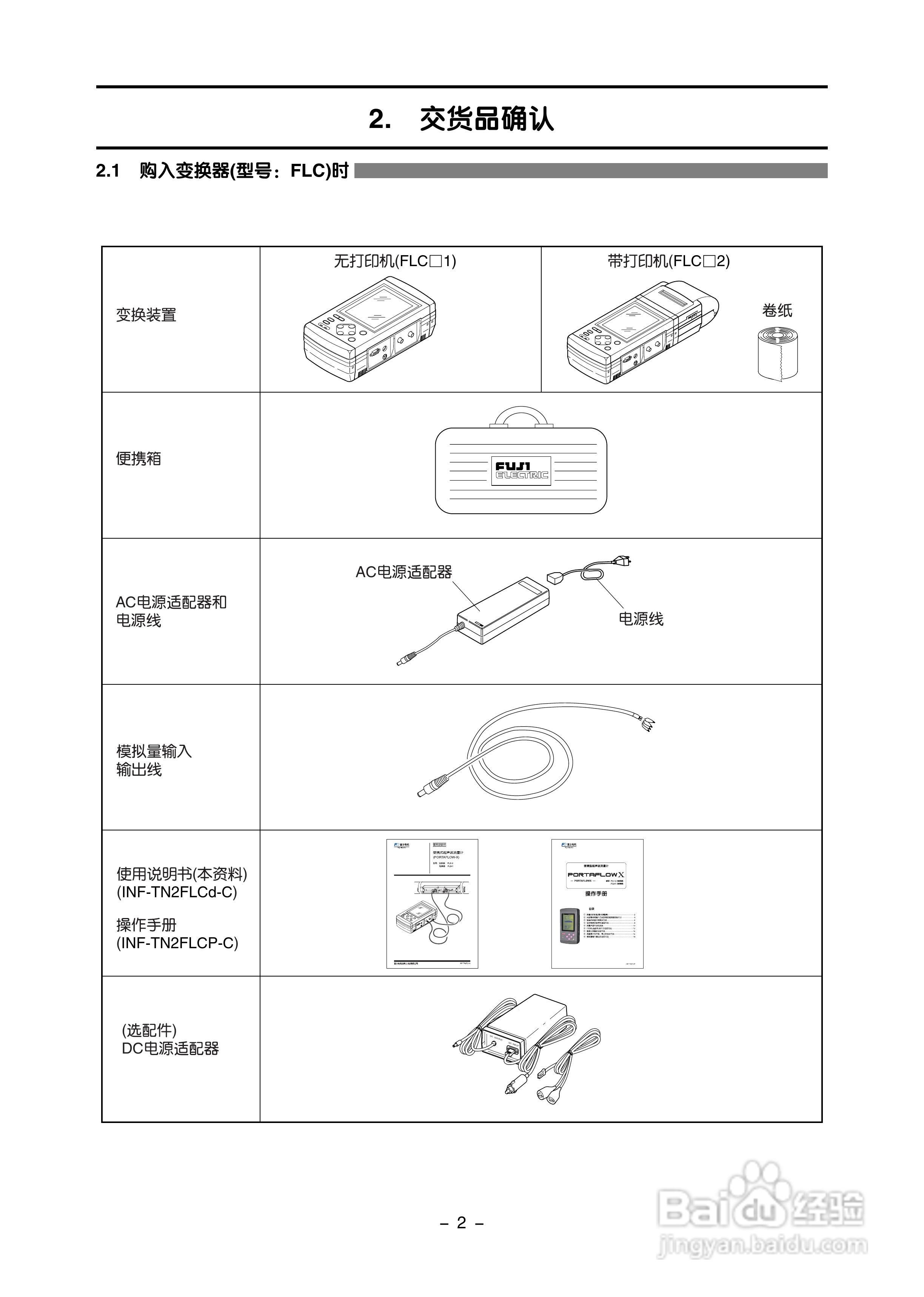 富士电机FLD-1便携式超声波流量计说明书:[2]