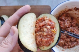 红烧茄盒制作的步骤