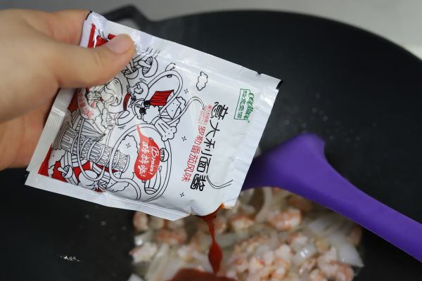 虾仁罗勒意大利面