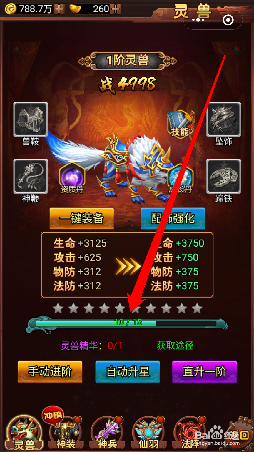 怎样在神游纪给幻兽加星