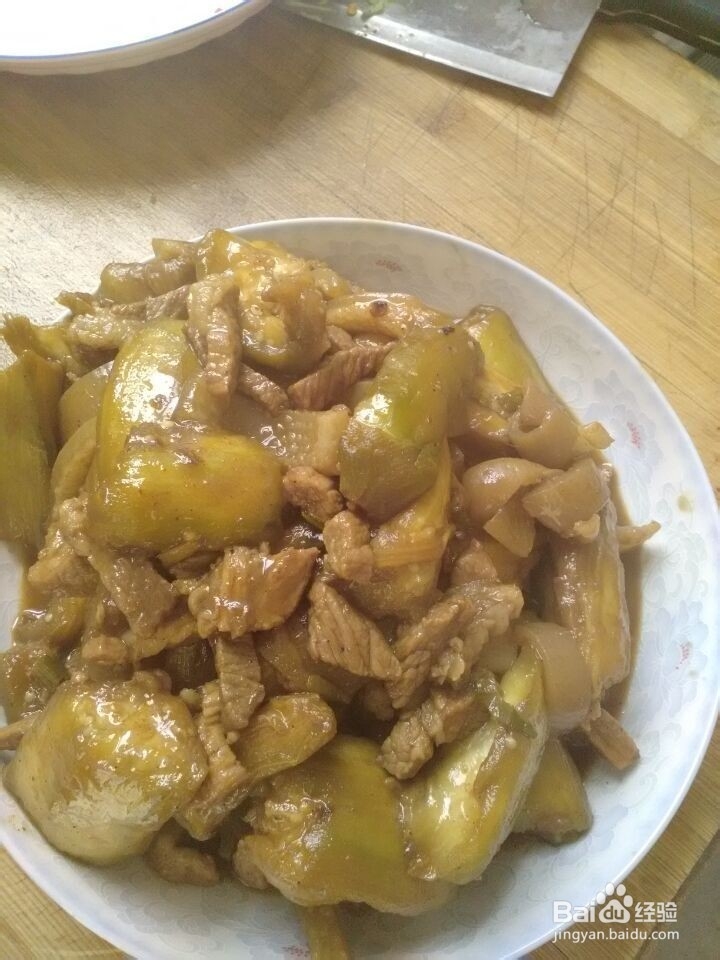 家常小菜:茄子炒肉