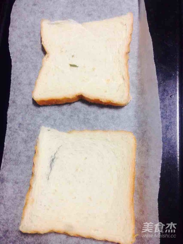 食用油烤香蕉吐司片