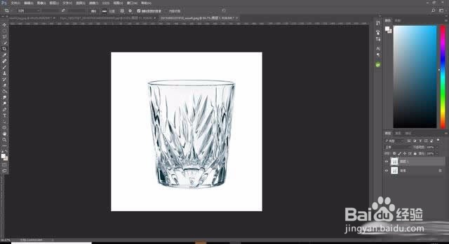 Photoshop制作高清沉入水中的玻璃杯海报图片