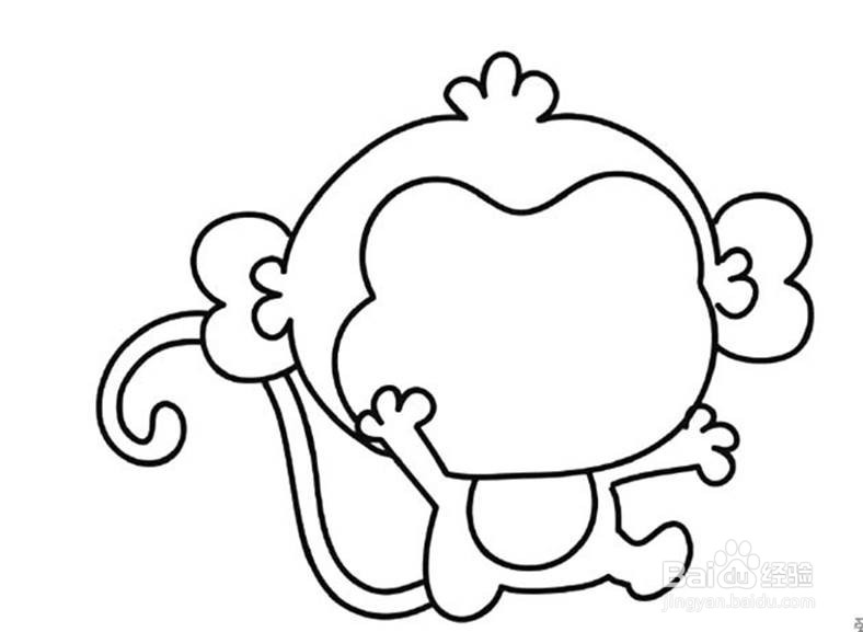 小猴子的儿童卡通简笔画教程