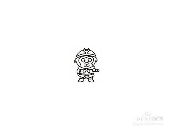 卡通孙悟空的简笔画