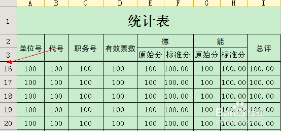 EXCEL滚动浏览固定表头、冻结窗口的说明