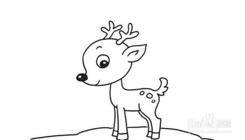 画梅花鹿的儿童卡通简笔画教程