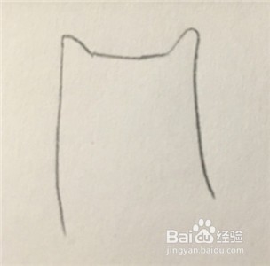 怎么画一只方形猫猫的简笔画？