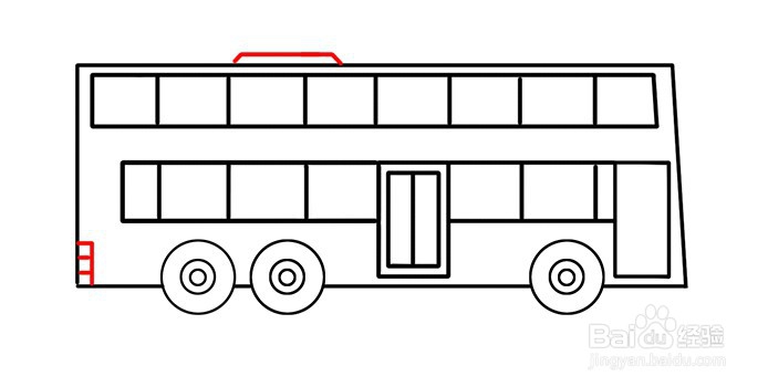 双层巴士正面简笔画图片