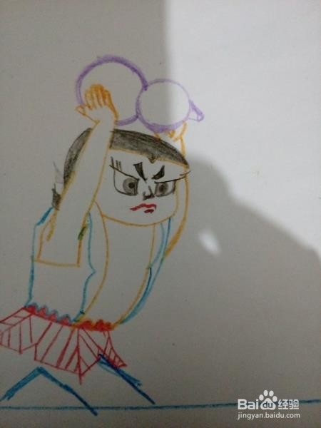 彩笔画葫芦娃