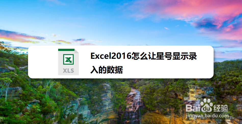 <b>Excel2016怎么让星号显示录入的数据</b>